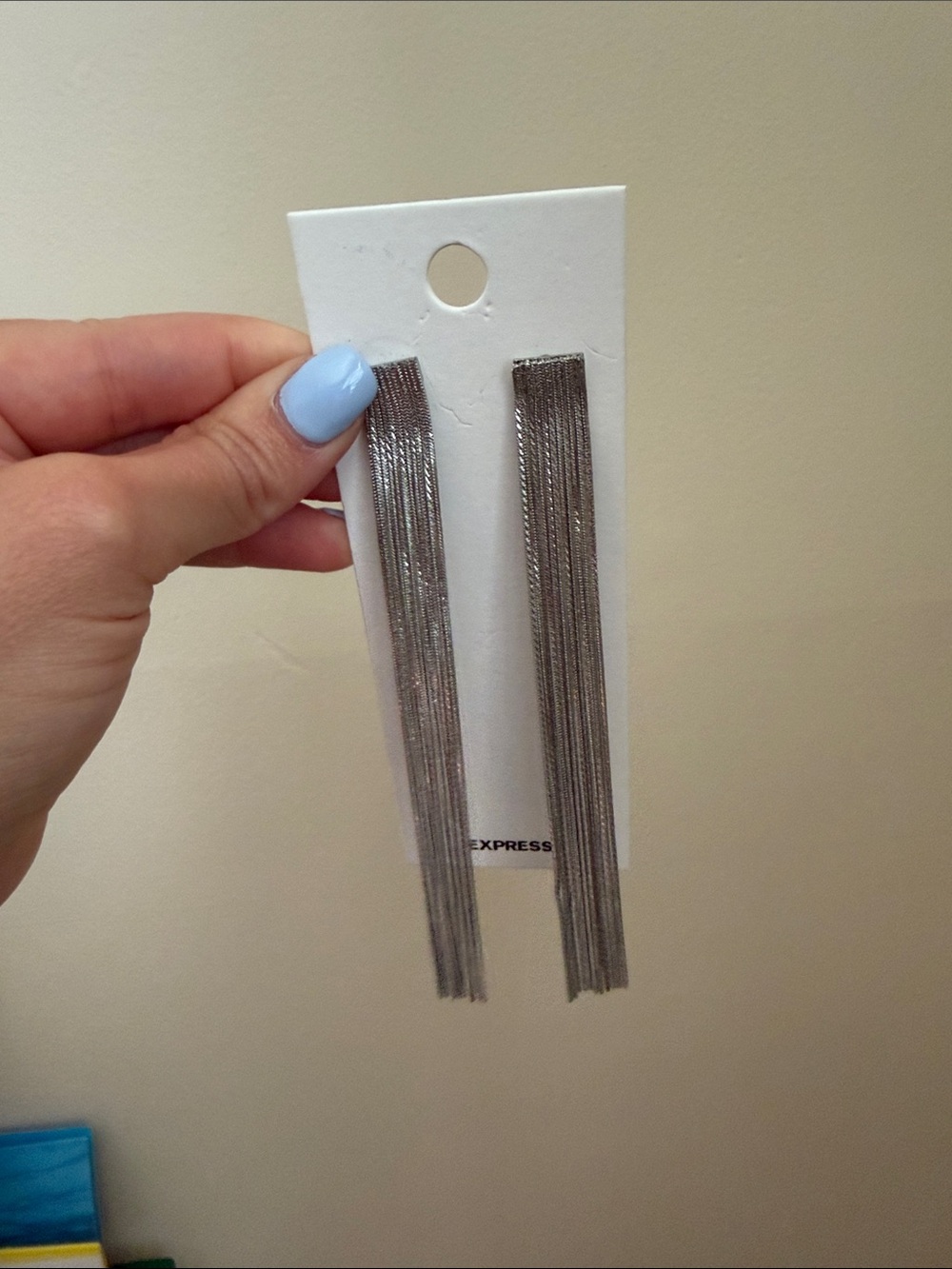 Express Silver Multi-Strand Fringe Drop Earrings